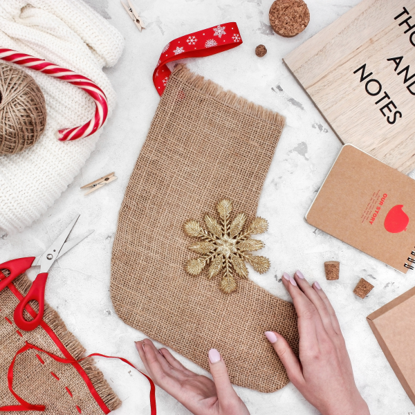 Сапожок для подарков под елку.