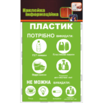 Наклейка для мусорного контейнера пластик 3