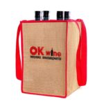 ok wine сумка для бутылок джутовая 2