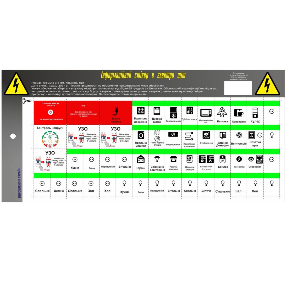 наліпка на електричні вимикачі